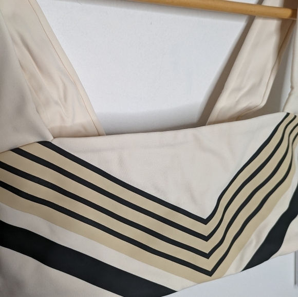 WEWOREWHAT Bandana Stripes Off-White Multi Bandeau Bra Top NEW Size S - Picture 5 of 7